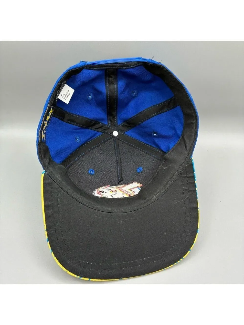 Pokemon 2016 Pikachu Snapback Youth OSFM Blue Yellow Embroidered Cap Hat
